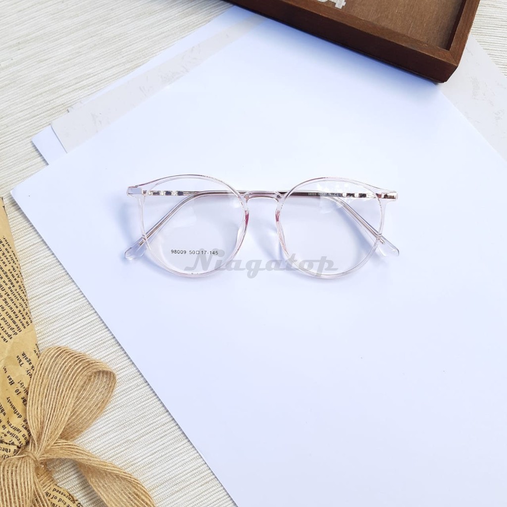 Kacamata Wanita - Kaca Mata Anti Radiasi / UV TR90 Bisa Lensa Minus Size 50-17-145 -98009- 6