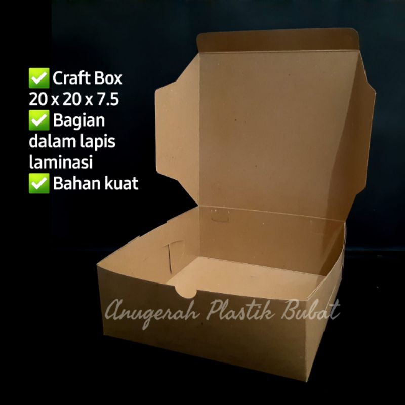 

Dus nasi 20x20 Isi 50 Pcs/ Kotak Nasi Kraft box/ Dus nasi cokelat