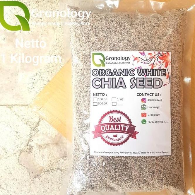 

Organic White Chia Seed Peru (1 Kilogram) By Granology Parviz