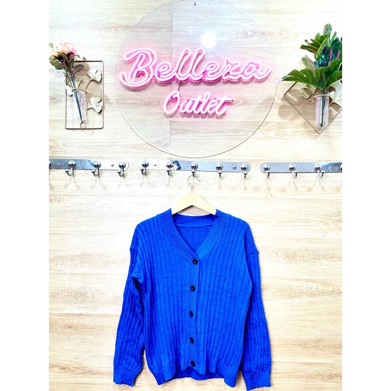 Belleza Outlet baju rajut Cardigan rajut atasan wanita Alin Knite