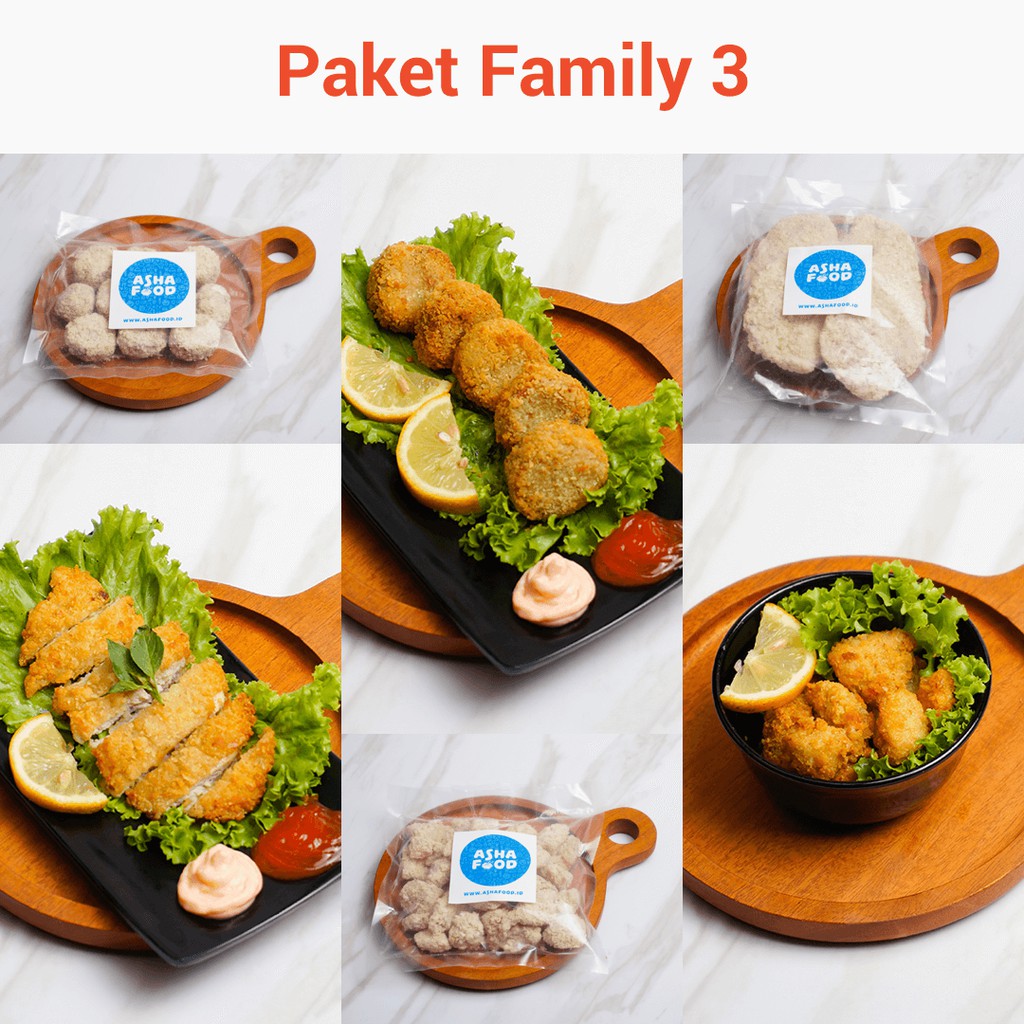 

[PO] Paket Family 3 Asha Food, Hemat 12Ribu (Katsu 2 Pack, Nugget 2 Pack, Popcorn 1 Pack)