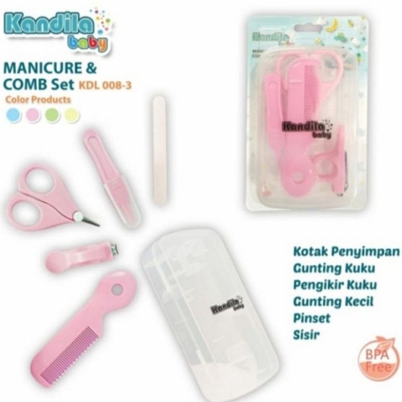 KANDILA Baby Manicure and Comb Set Gunting Kuku Kikir dan Sisir Bayi