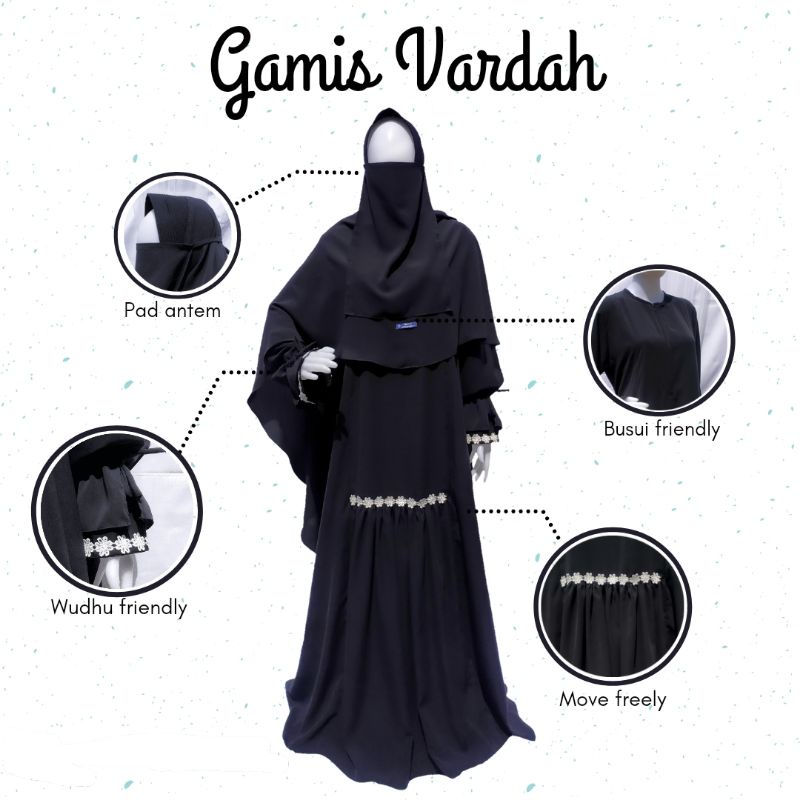 GAMIS SUNNAH GAMIS SET CADAR SYAR'I VARDAH