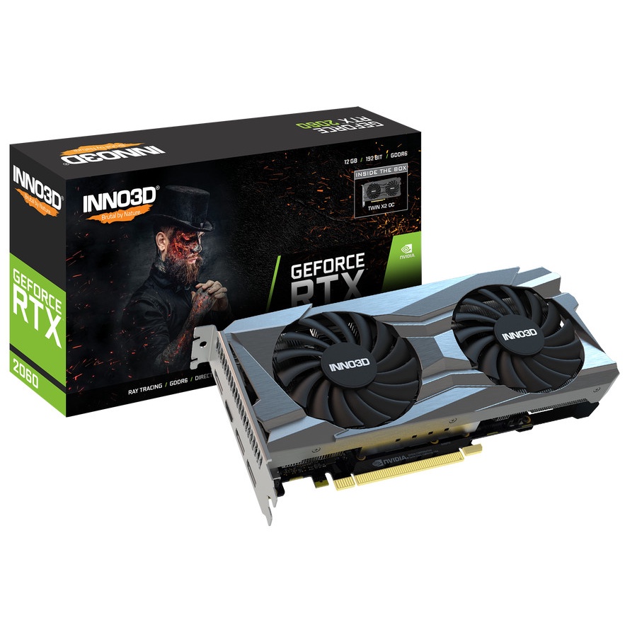 INNO3D RTX 2060 TWIN X2 OC 12GB GDDR6 192BIT 12G RTX2060 VGA NVIDIA