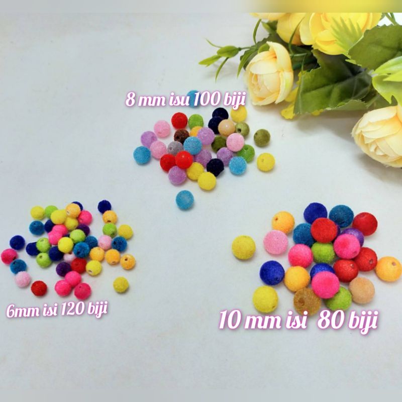 Manik bludru 6 mm manik bludru 8mm manik bludru 10 mm