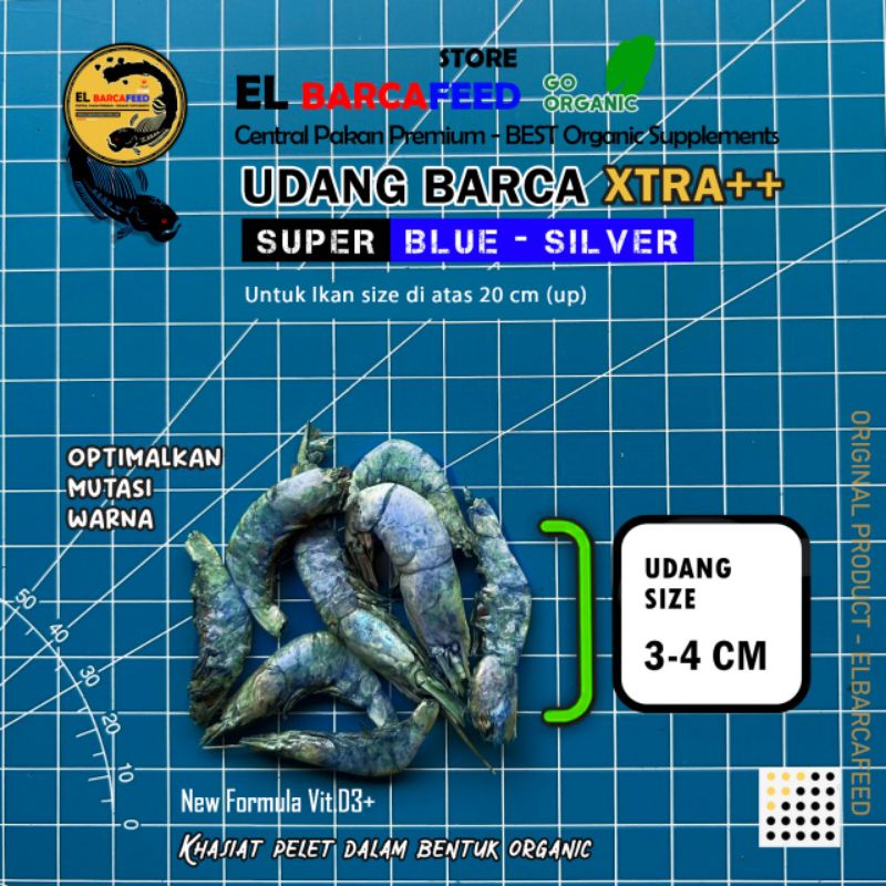 [BLUE BOOSTER] Udang Kering Barca Xtra++ For 20 CM UP