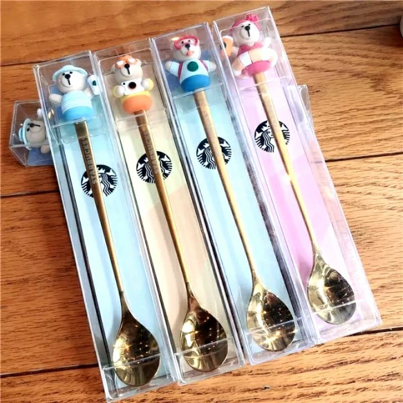 Starbucks Tea Coffee Spoon Cute Bear