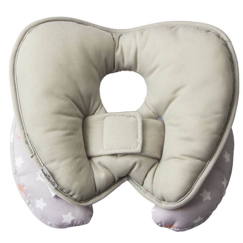 Mary Bantal Leher / Kepala 2 In 1 Adjustable Motif Kotak-Kotak / Bintang Untuk Bayi / Travel