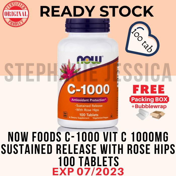 Now Foods Vitamin C 1000 Vit C1000 Ori Usa 100 Tablet 100tab Sustain Shopee Indonesia