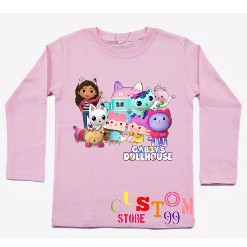 BAJU ANAK KAOS ANAK GABBY'S DOLLHOUSE TERBARU BAHAN PREMIUM