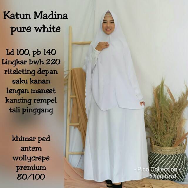 NEW COLLECTION Gamis set Katun Madina Khimar wollycrepe Premium