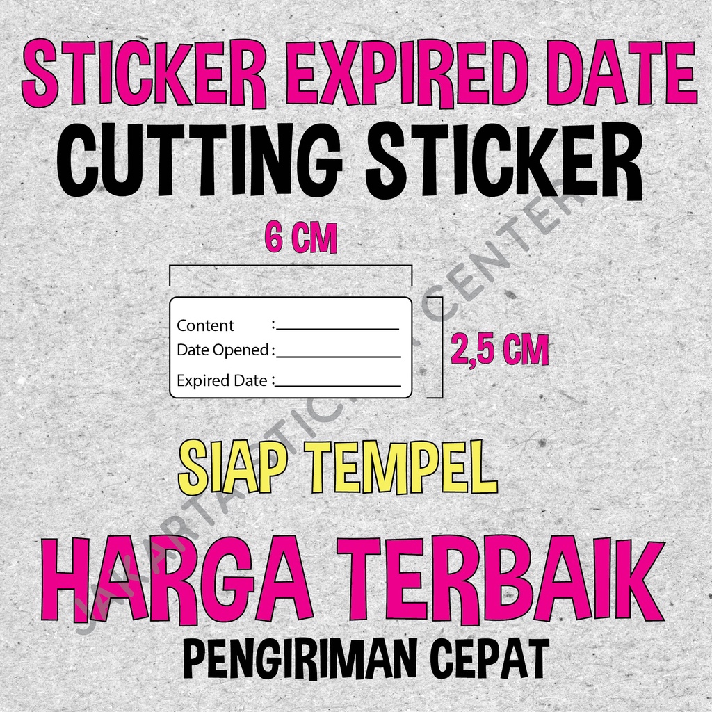 Label sticker expired date, expire date, online shop, merek, nama toko