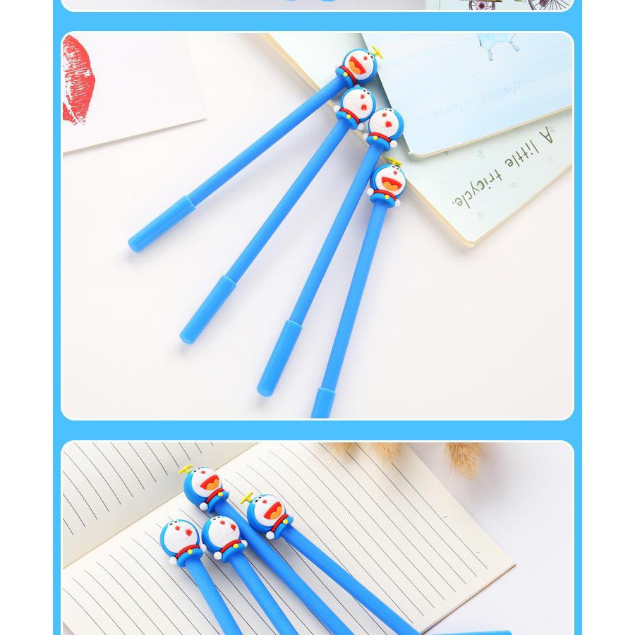 ☛TK☚ R078 Pena Karakter Doraemon Lucu Kepala Pen Pulpen Ballpoint Anak Hitam Sekolah Murah Bolpen