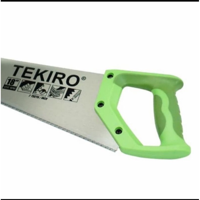 TEKIRO GERGAJI KAYU TANGAN 18 INCH 2 MATA GAGANG TPR