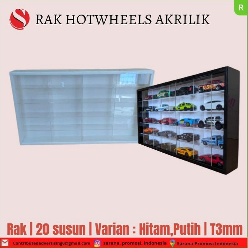 tempat hotwheels akrilik / rak hotwheels akrilik / dispy rak hotweels