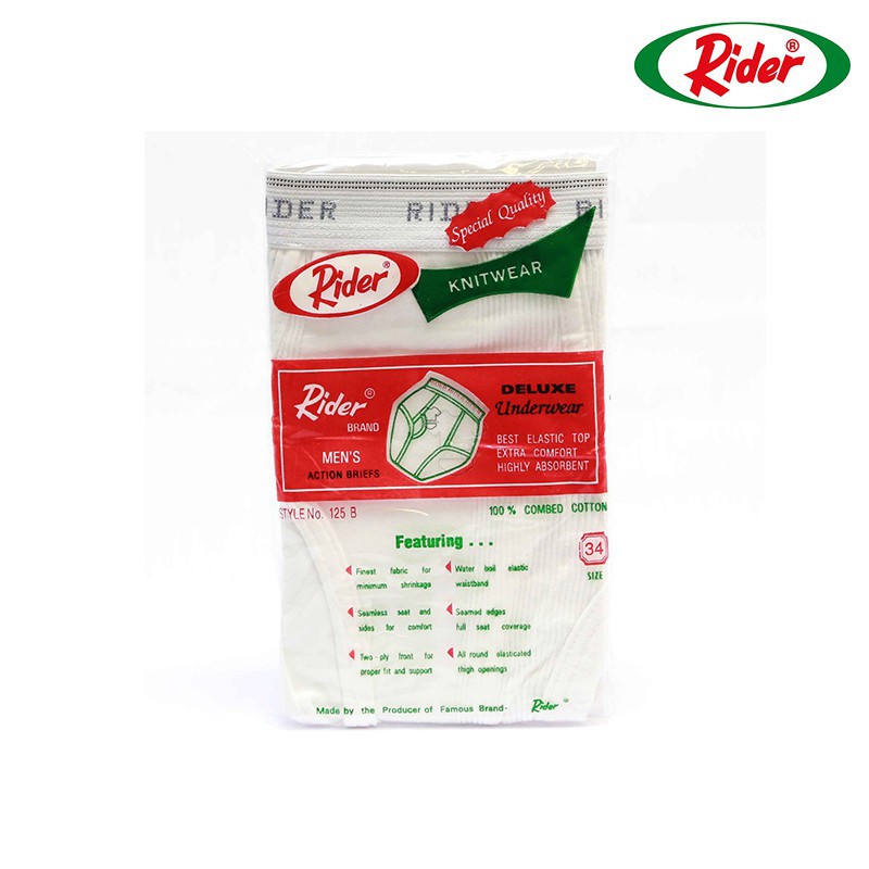 CD Rider Celana Dalam Rider Celana Dalam Pria R125B Putih
