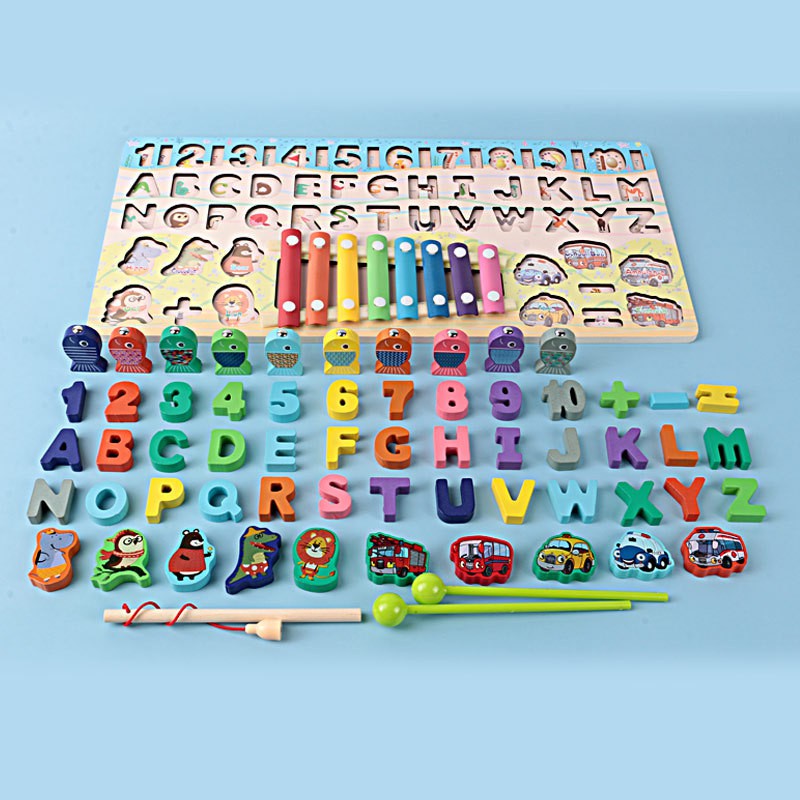 TAO Mainan kayu anak Multifunctional Wooden Logarithmic Board