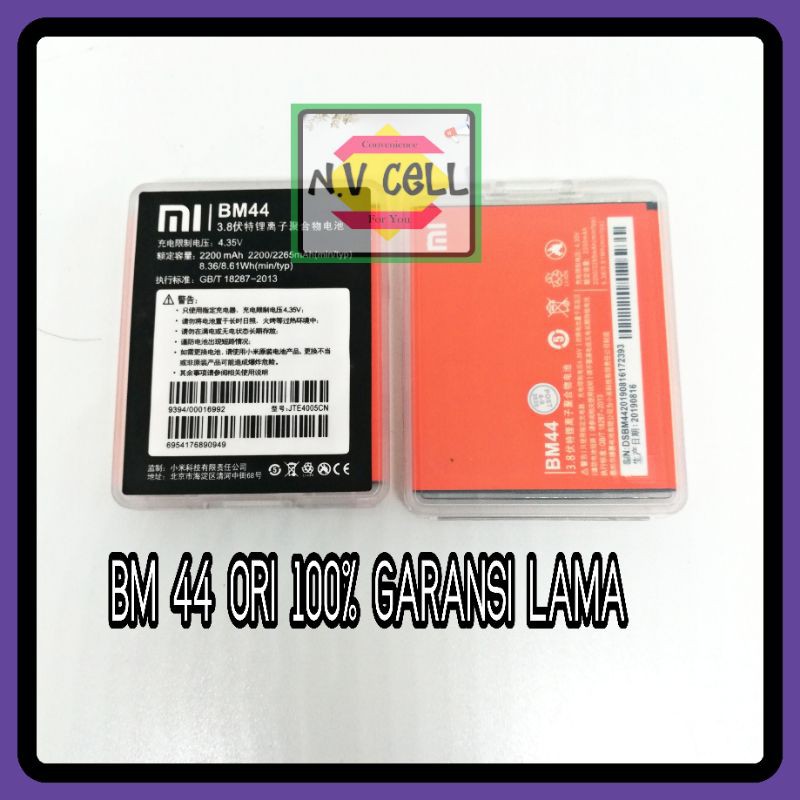 Baterai Batre Battery Xiaomi Redmi 2 / Redmi 2 Prime BM44 BM 44 Original 100% GARANSI