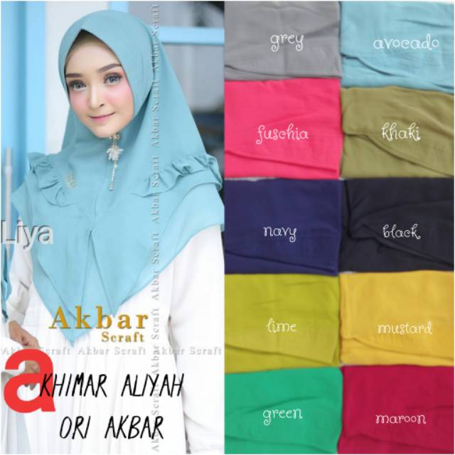 KHIMAR MINI ALIYA ORI AKBARA SCRAFT / KHIMAR POLOS MURAH MERIAHHH