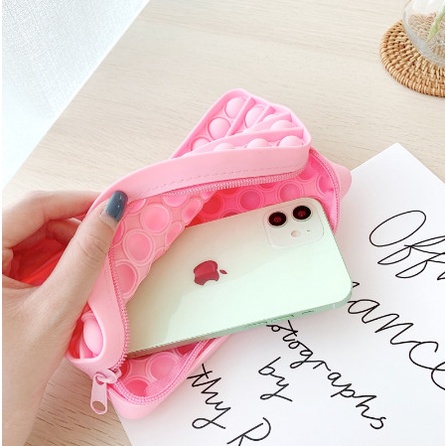 

Hemat Silicon Push Pop Bubble Fidget Stationery Bag Pencil/ Hp/ Cosmetic Bag Berkualitas