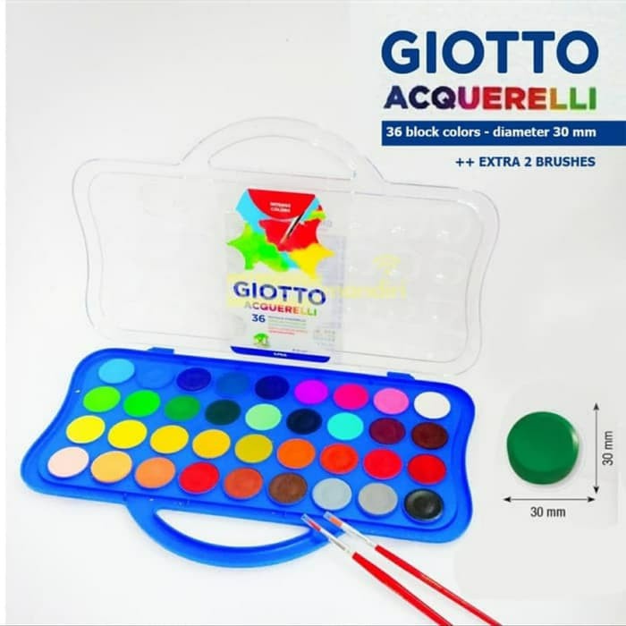 

GIOTTO ACQUERELLI JUMBO 36 WARNA 30MM WATERCOLOR CAT AIR