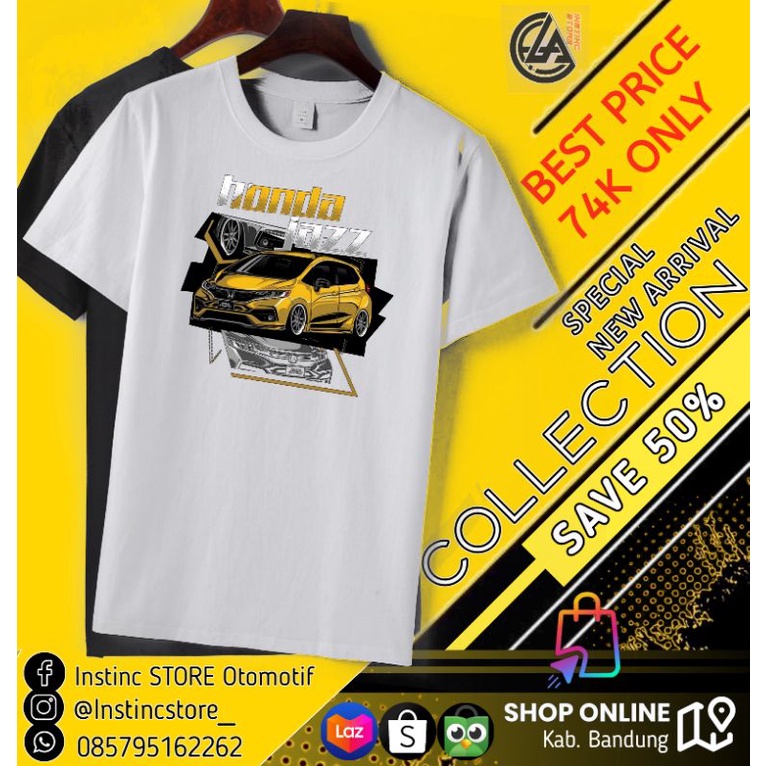 KAOS HONDA JAZZ RS/kaosotomotif/kaosmobil/jersey otomotif premium