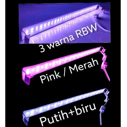 Lampu Led HIKARI HK SPR10.000 3 Baris 3X Mode Ganti Warna Aquascape,Arwana 25 watt