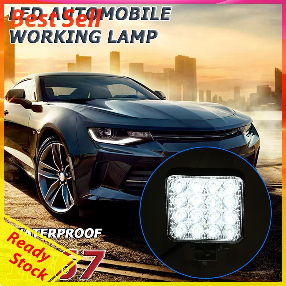 Lampu Sorot 16 Led 48w 2880lm 6500k Anti Air Bentuk Persegi Untuk Mobiltruk