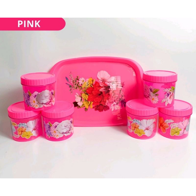 Toples Calista 6Toples+1Nampan Set tonam/tempat penyimpanan makanan