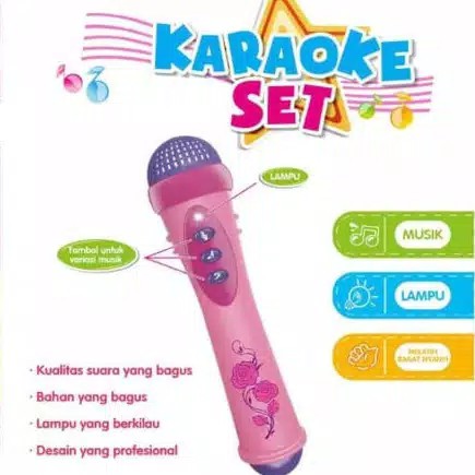 Mainan Anak Karaoke Anak Set Musical Microphone Mainan Edukasi & Hobi