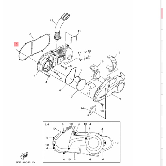 PIN DOWEL BOSH BLOK BAK MESIN CVT NMAX N MAX AEROX 155 CONNECTED LEXI ORIGINAL YGP 91810-14809