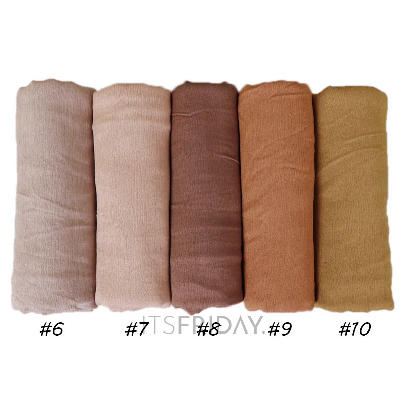 ITSFRIDAY Pashmina Premium Keera / Scarf / Syal / Shawl / Pasmina / Hijab Import Polos Plain Texture