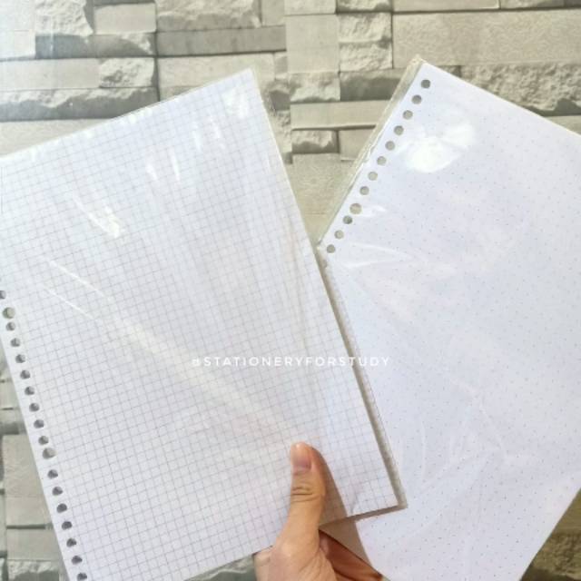

Loose Leaf B5 80gsm Murah,super duper tebel | Anti ghosthing | loose leaf Grid & Dotted