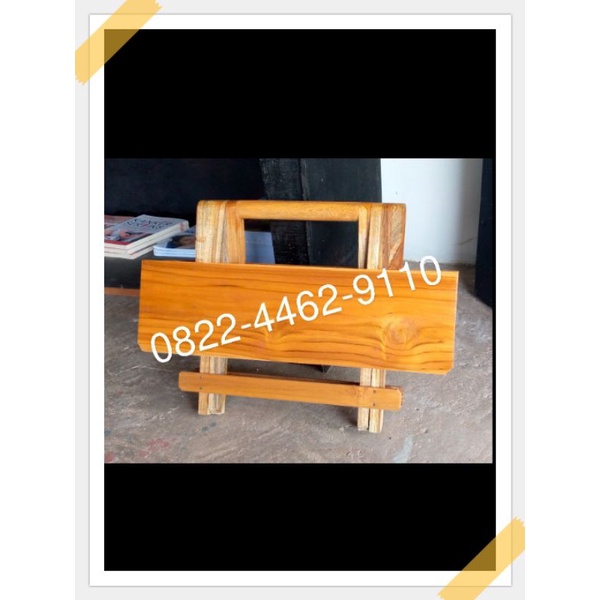 Meja Belajar Lipat Kayu Jati 30x40x27