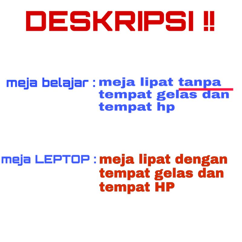 MEJA LEPTOP KARAKTER / ADA TEMPAT GELAS DAN TEMPAT HP