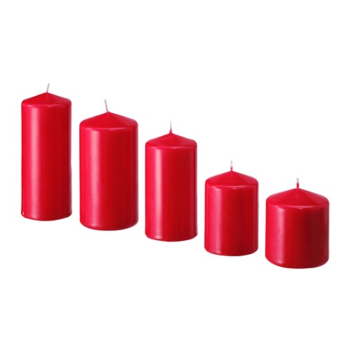 FENOMEN Lilin blok tanpa aroma, set isi 5, alami