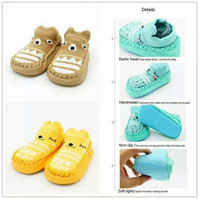 Harga 1 pasang Kaos kaki PREWALKER bayi  ada anti slip kaos kaki import kaos kaki SKIDDER IMPORT