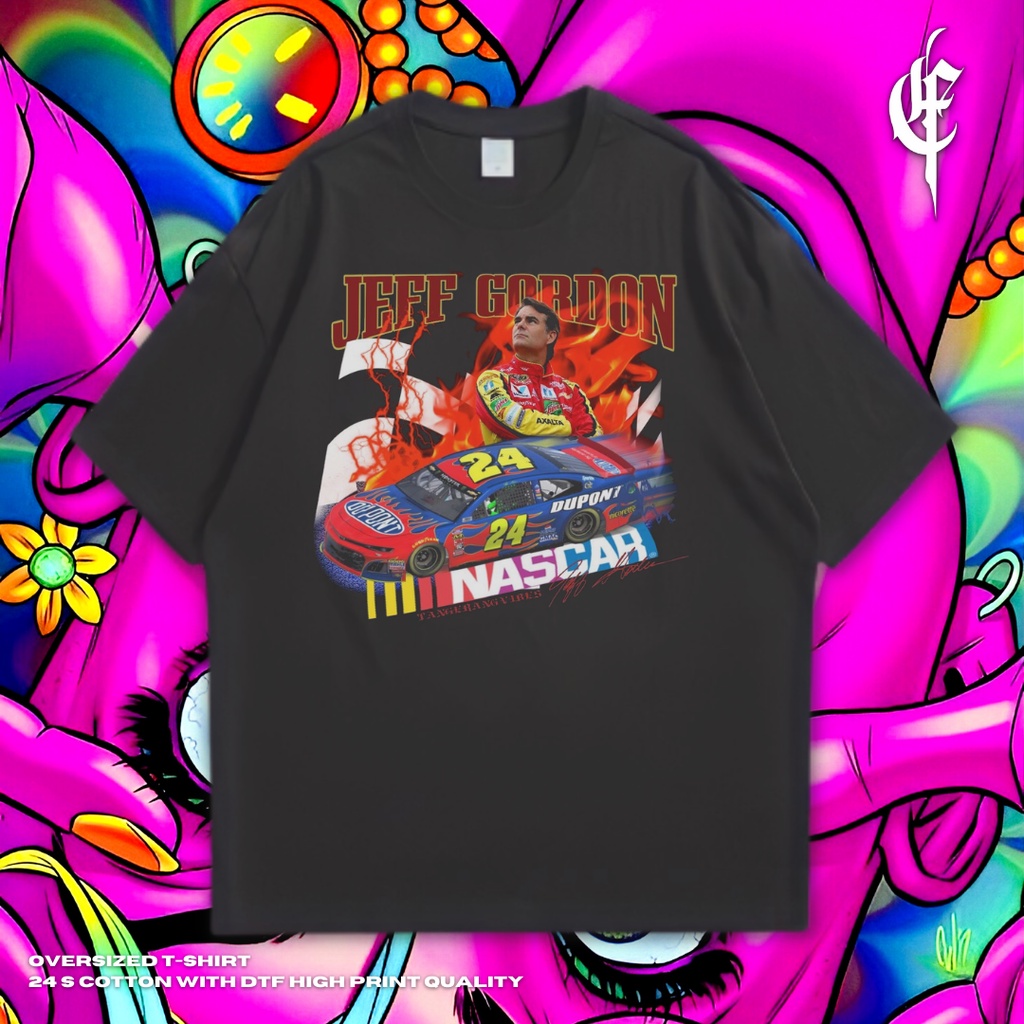 Psycho Crucify "Jeff Gordon" Oversized T-Shirt | Kaos Jeff Gordon | Kaos Nascar | Kaos Oversize | Vi