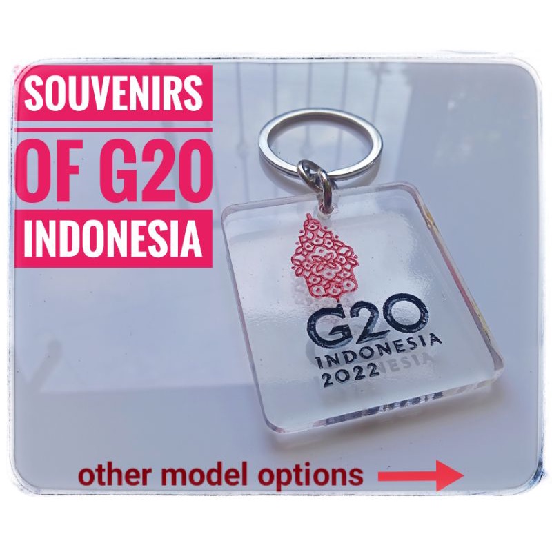 Durable Keychain Souvenir of G20 Indonesia 2022