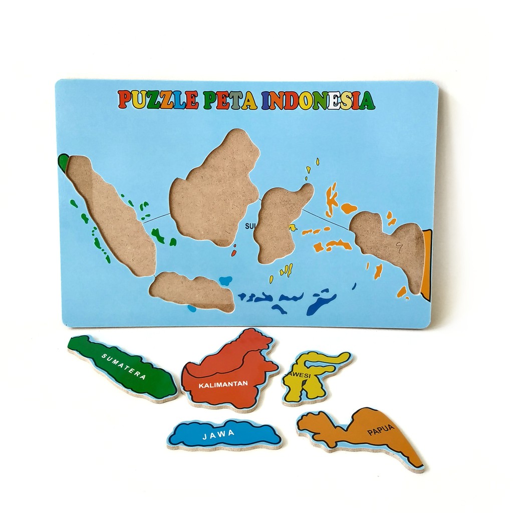 Puzzle Kayu Peta Indonesia Shopee Indonesia