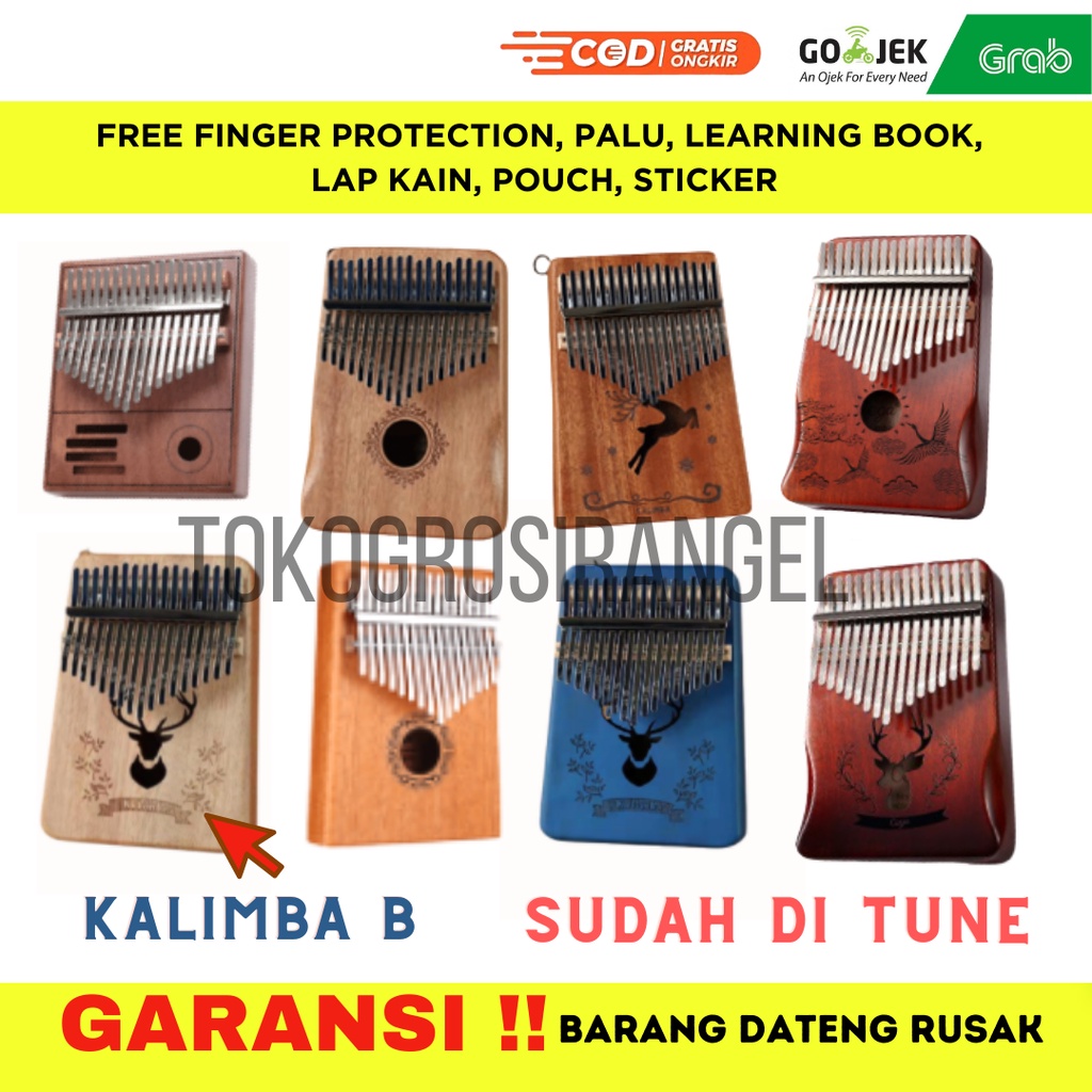 Jual ALAT MUSIK KALIMBA 17 KEYS PREMIUM QUALITY PAKET LENGKAP MURAH ...