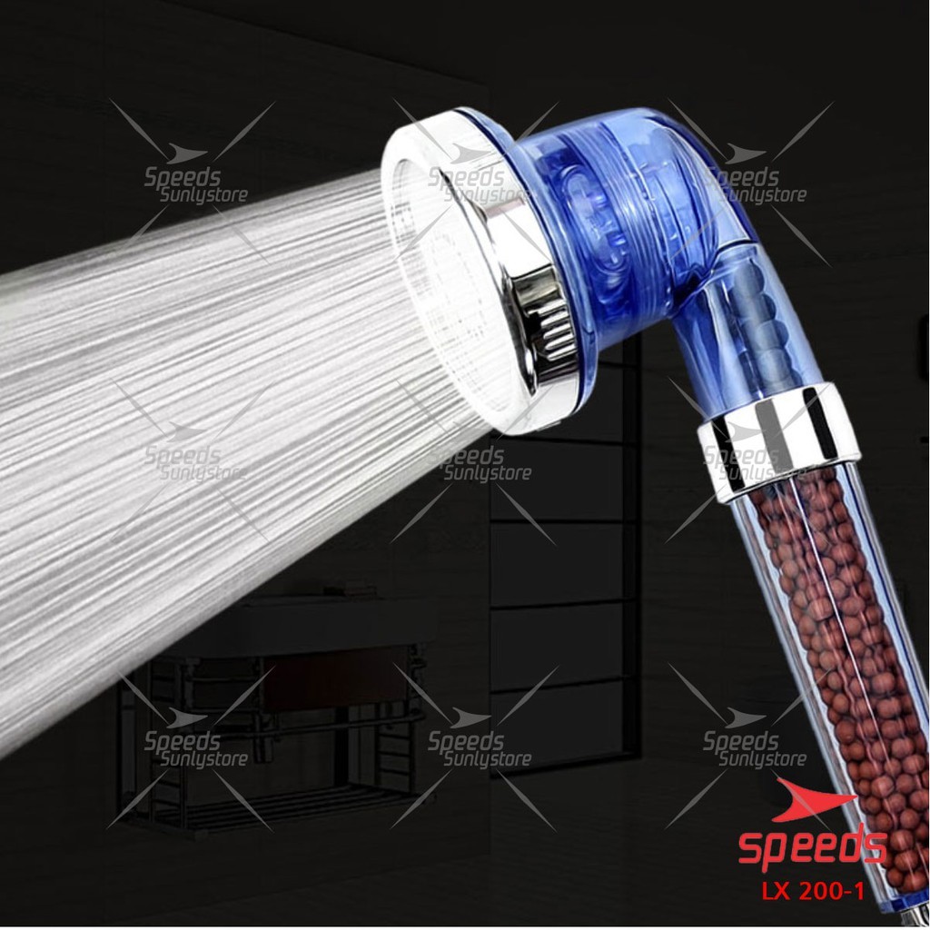 PROMO!! Kepala Shower Head Ion Spa Kristal 3 mode / Bonus Selang panjang 1,5 M speeds 200