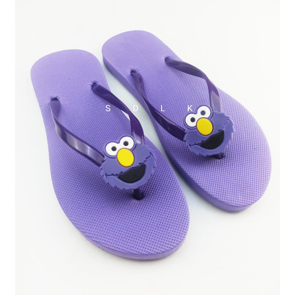Sandal Jepit Kartun Elmo | Wanita Cantik Spon Cartoon Elmo TPR