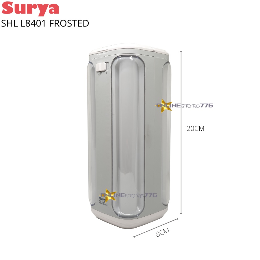 LAMPU EMERGENCY SURYA / SHL L8401 FROSTED / LAMPU EMERGENCY LED / EMERGENCY LAMP / SURYA / SHL L8401 / RECHARGEABLE