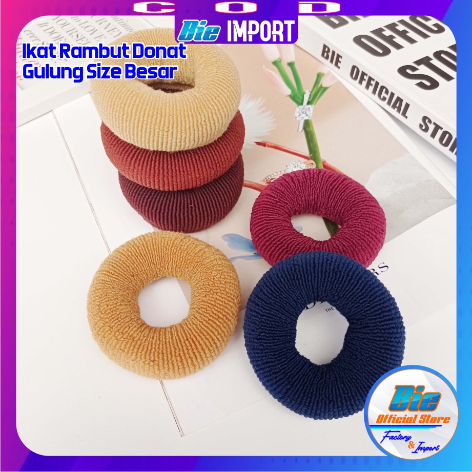 Ikat Rambut Donat Premium Size Besar Tebal Impor Best Seller