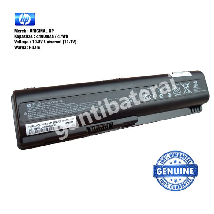 Original Baterai Laptop HP DV4 DV5 CQ40 DV6 CQ41 CQ45 CQ60 CQ61 EV06