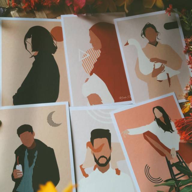 

Character illustration Photocard (photocard gambar orang)