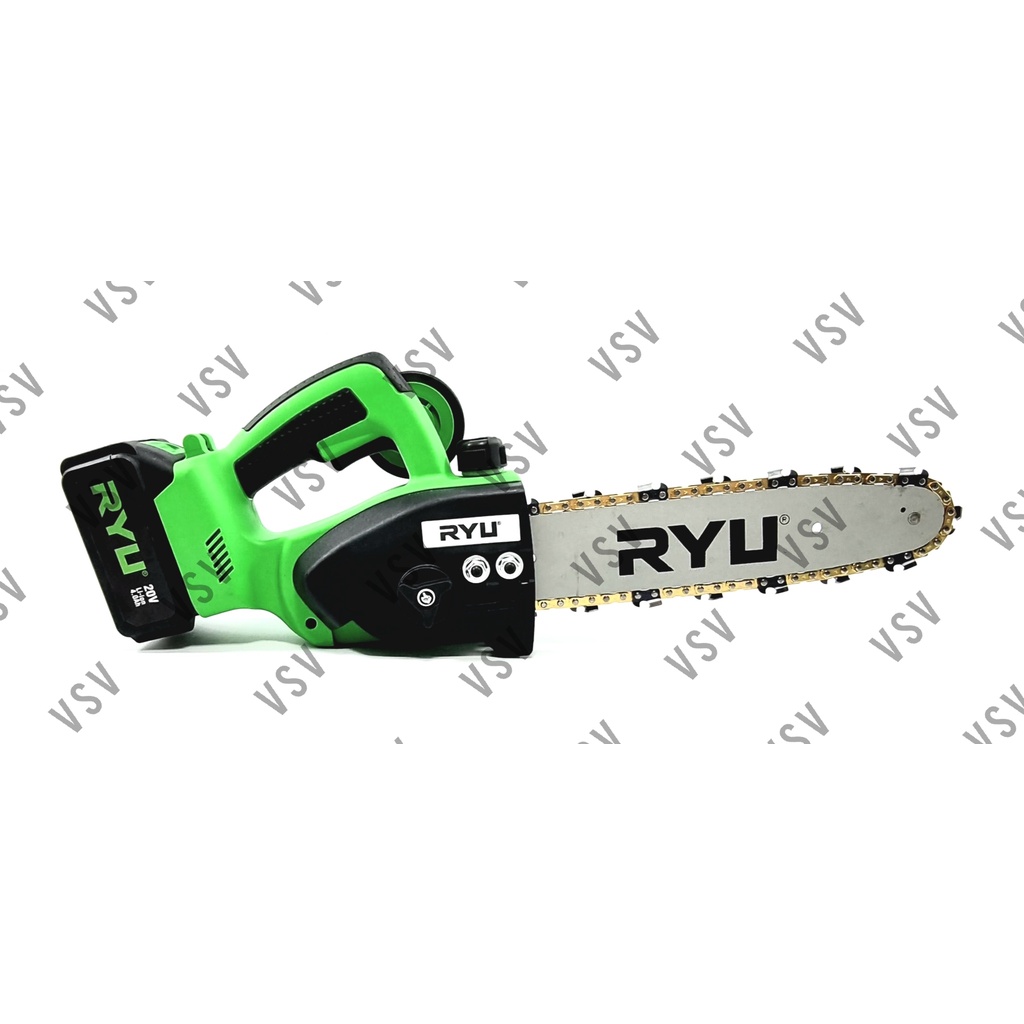 RYU RCCH10 Cordless Chain Saw 10&quot; Gergaji Battery Gergaji Kayu chainsaw