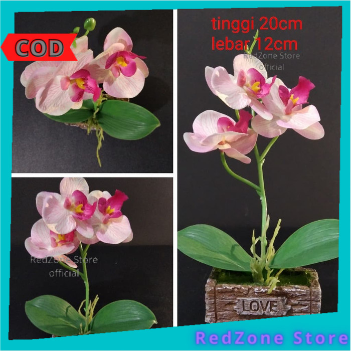 Bunga Hias Plastik Pot Dinding Gantung Murah Minimalis Tanaman Palsu Aesthetic Pohon Hiasan Ruangan 