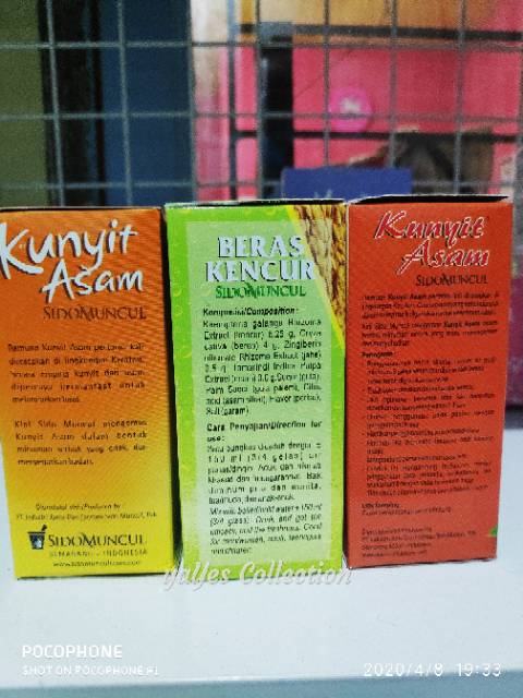 Kunyit asam sirih + madu beras kencur sidomuncul obat traditional sachet box jamu minuman kesehatan